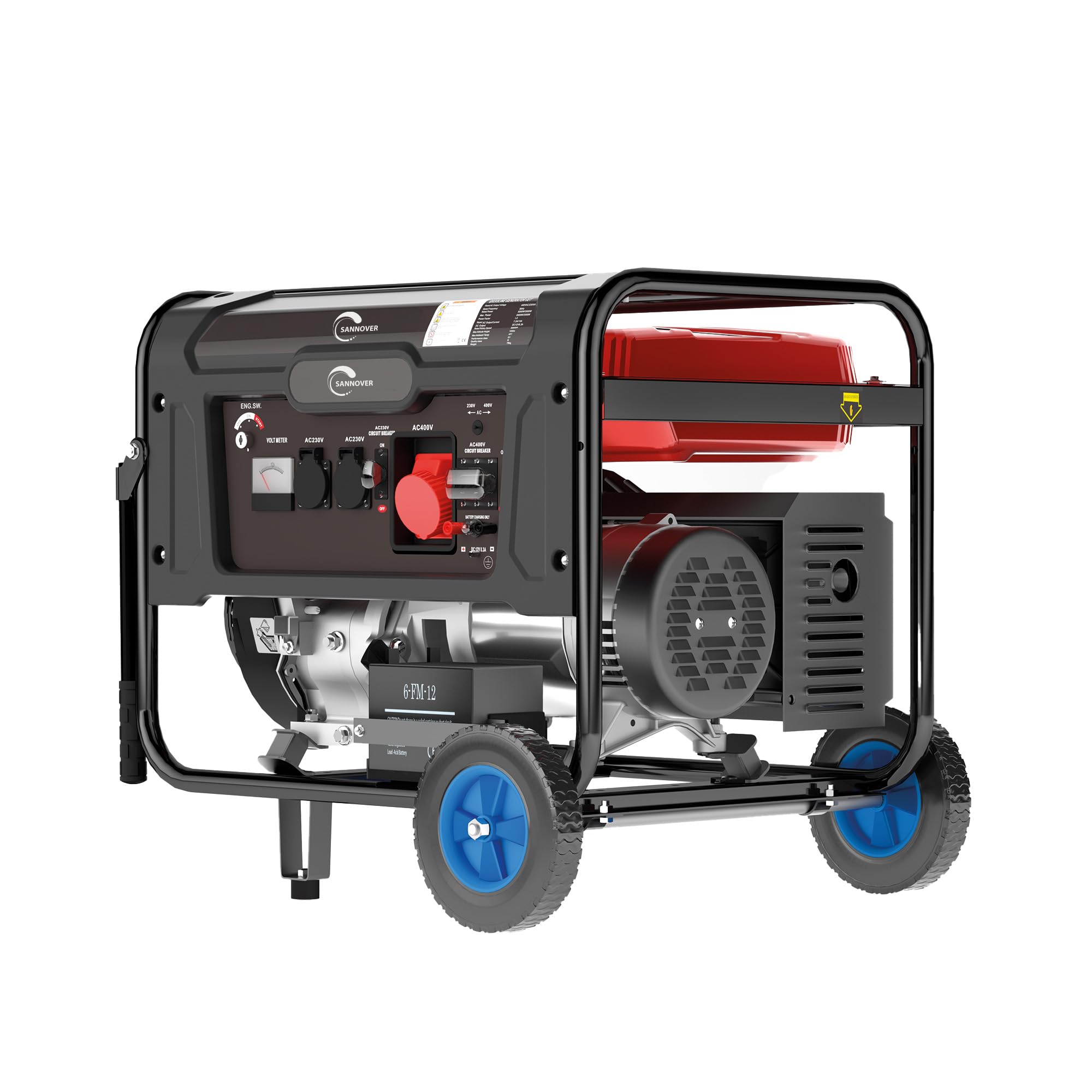 Groupe Electrogène 5 500W 3 prises Monophasé & Triphasé Essence Stromios Sannover