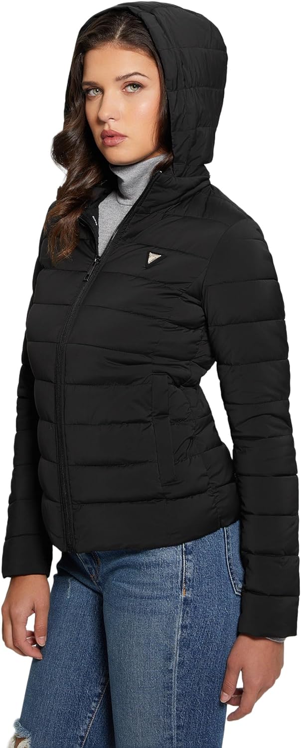 GUESS Womens Solid Heavy Diann Puffer Jacket - Image 4