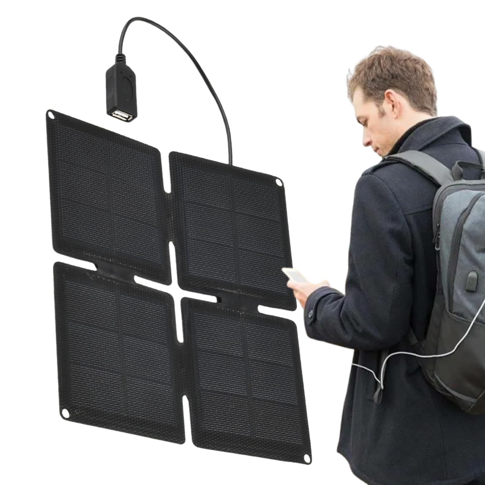 Cargador de panel solar eficiente y plegable para dispositivos de cámara de seguridad