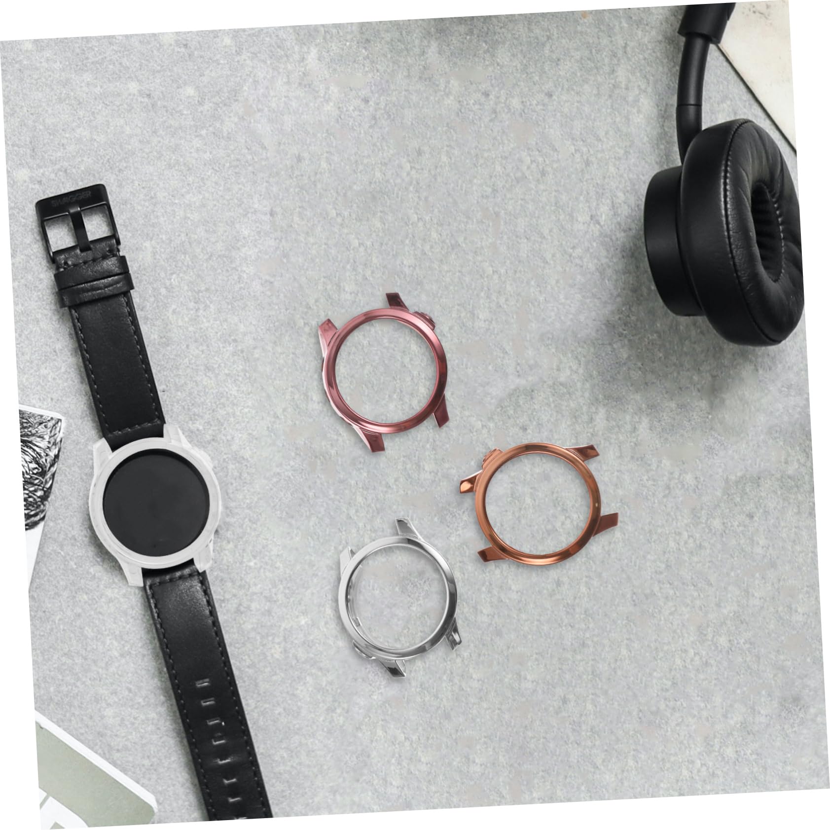DOITOOL 16 Pièces Boîtier de Montre Accessoires de smartwatch Cas Couverture d'écran de Montre Amovible Fournitures de Intelligent Capuchon de Protection Manchon de Caoutchouc 7s