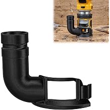 Dust Collection Port Adapter compatible with DeWalt DCW600 Palm Router, Router Dust Hood Attachment, Vacuum Connector for Woodworking Router Accessories