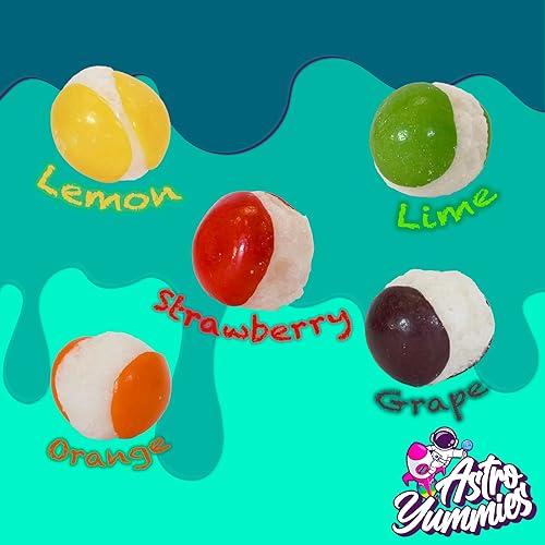 Miniatura 3 de Astro Yummies Caramelo de arcoíris Skittles liofilizado (Med, media libra  8 onzas), sabor afrutado extremo, golosinas crujientes, fresa, limón,