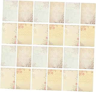 Tofficu 40 folhas de papelaria vintage floral vintage carta escrita estacionária papelaria para impressão papel pautado papelaria retro envelopes papel carta escrita papel carta carta papel carta carta carta papel carta carta papel