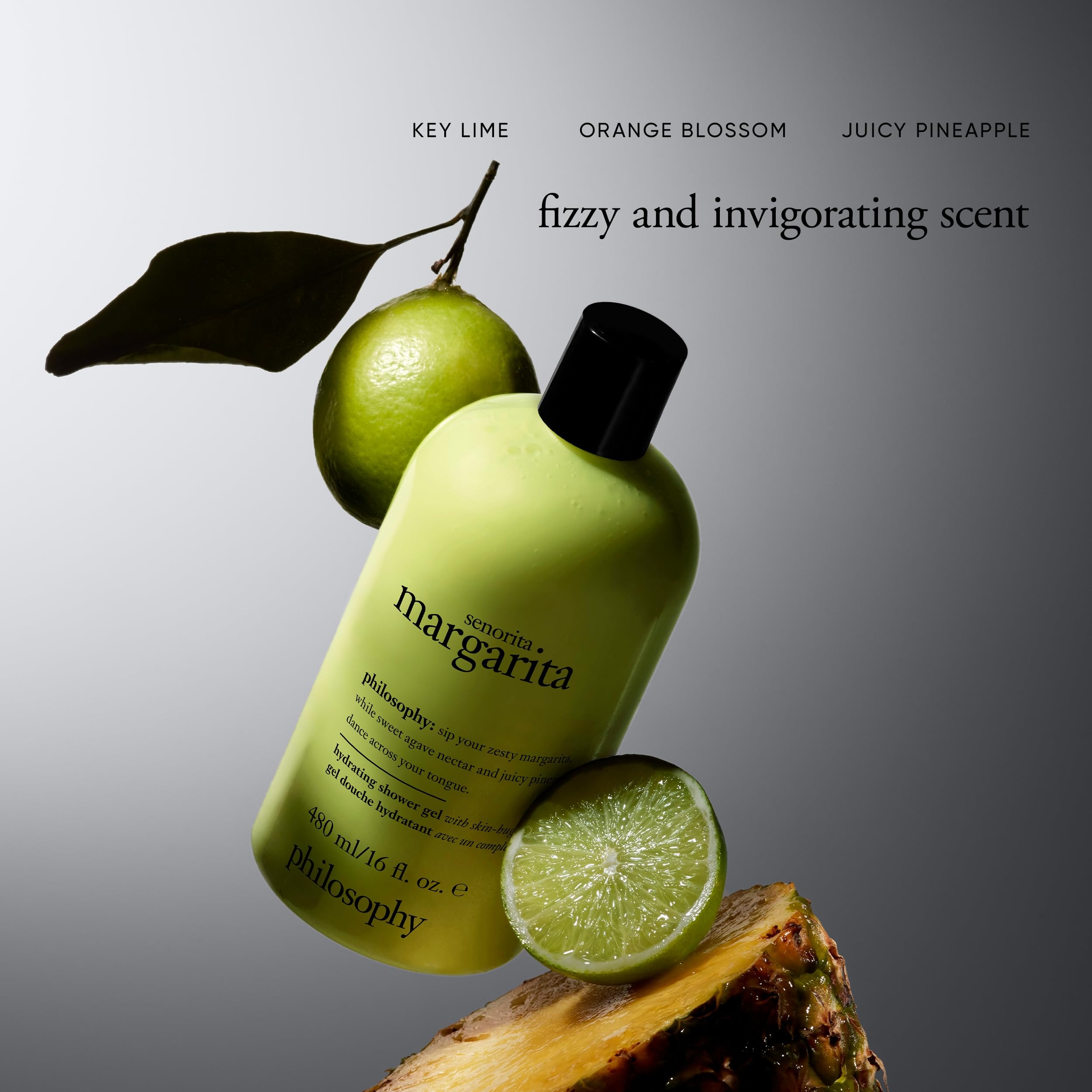 philosophy senorita margarita hydrating shower gel, 480ml, bubble bath, body wash, White, 480 ml (Pack of 1) - Image 2