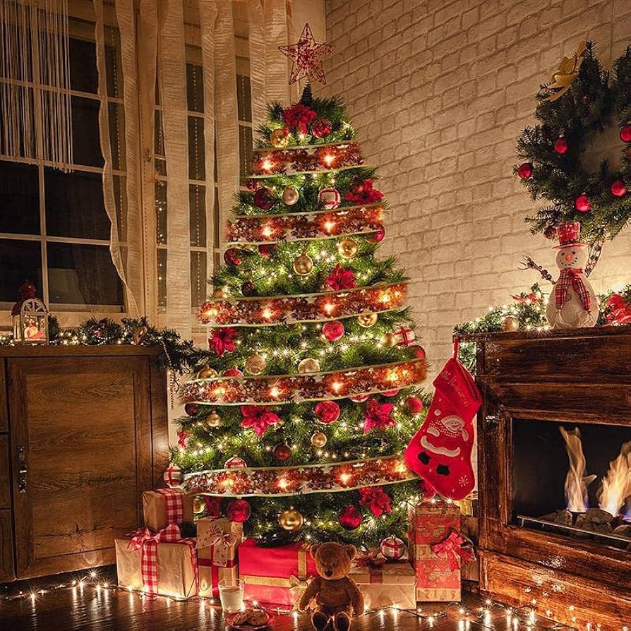 クリスマス リボン ライト クリスマスツリー デコレーション　クリスマス 楽天市場】LEDリボンライト クリスマス 電池式 ライト