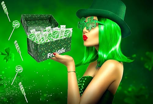 Miniatura 3 de Paletas variadas de remolinos del día de San Patricio, caja de recuerdos de fiesta, envueltas individualmente (paquete de 24)