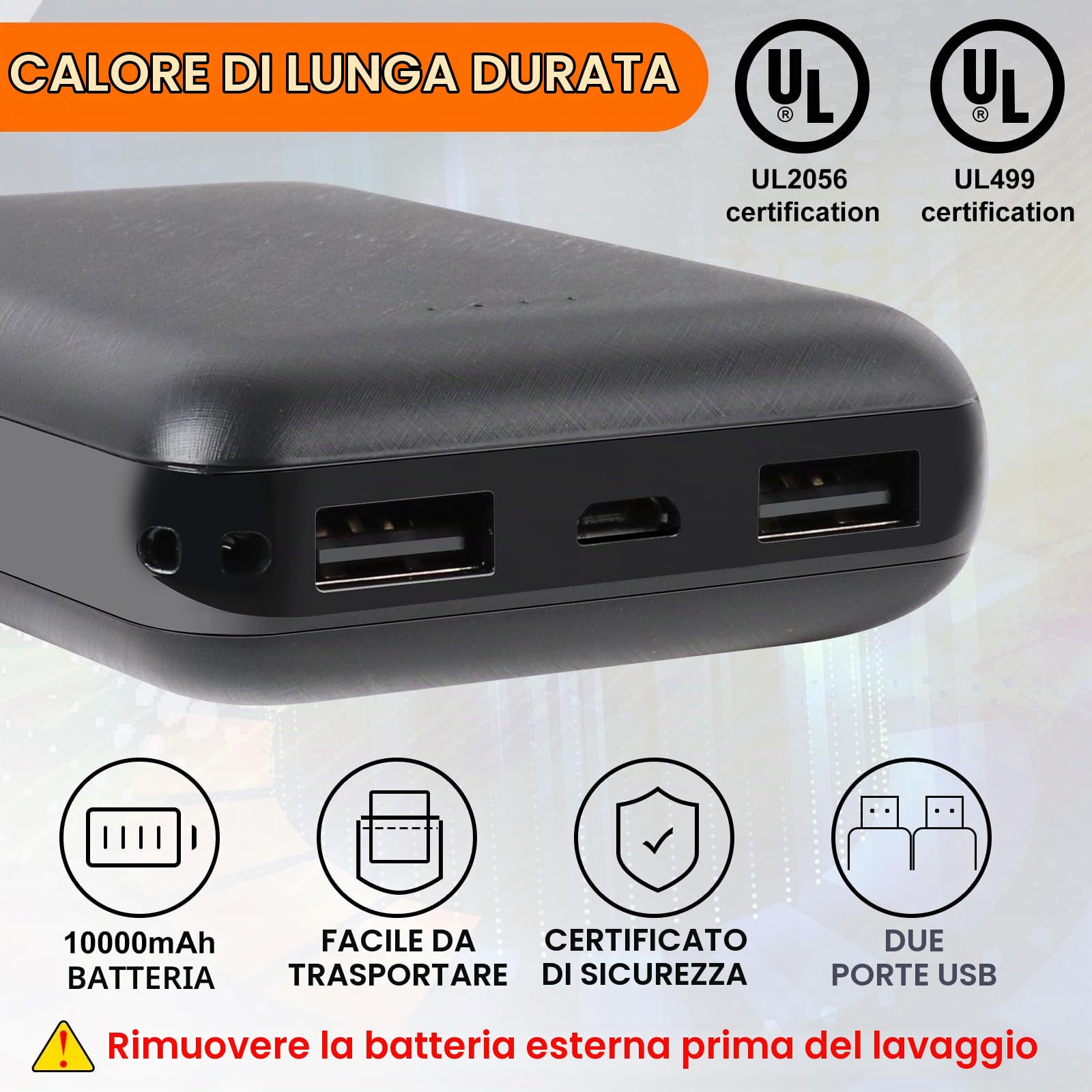 Amiable Gilet Riscaldato Uomo, Giubbotto Riscaldato,15 Zone, Gilet Riscaldato con 10000mAH Batteria Recargable, Giacca Riscaldata per All'Aperto Lavoro, Pesca, Ciclismo