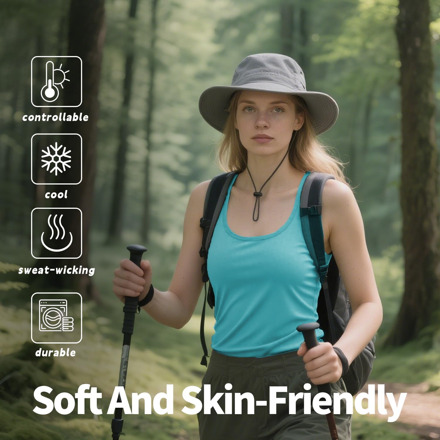 Women's 100% Merino Wool Tank Top – Ultra-Fine 15.5 Micron Base Layer, Breathable, Lightweight Undershirt Outdoor - Image 4