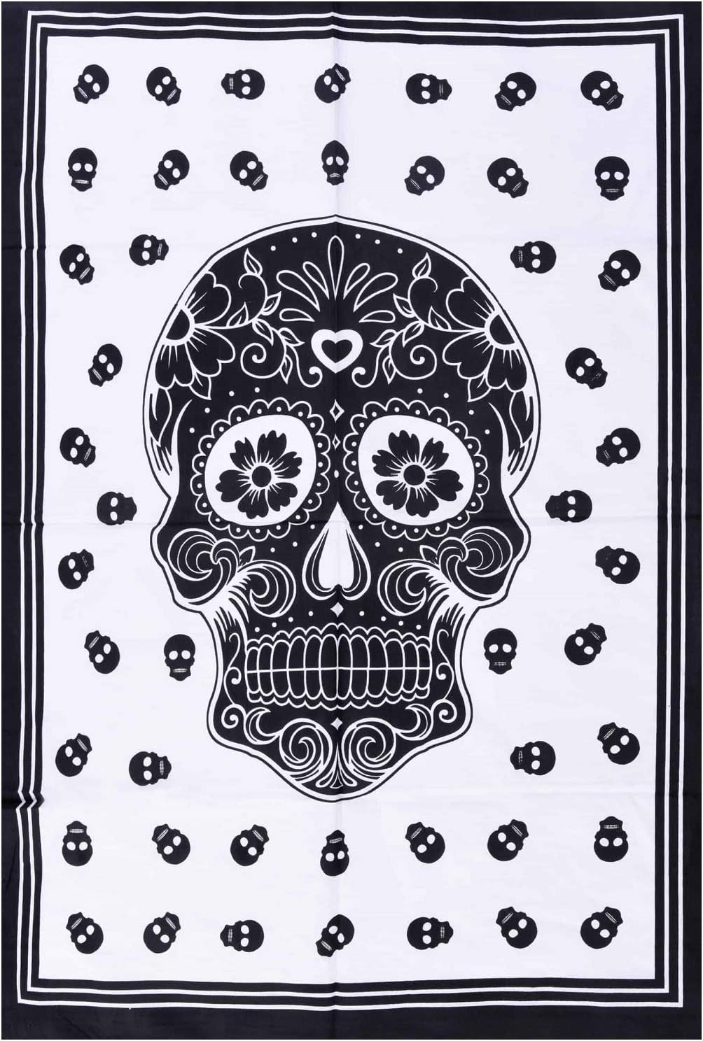 BellaMira Lifestyle Accessories 100% Organic Cotton Tapestry Handloom Print Poster Size 30x40 Inches Wall Hanging Art For Kids Home Office Dorm College University Bedroom Indoor Use (Black and White)