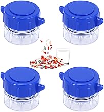 Pill Crusher for Tablets, 4 Pack Tablet Crusher, Pill Grinder, Tablet Crusher for Pills, Mini Pill Pulverizer, Medicine Splitter Powder Crusher and Storage Box for Small Large Tablets