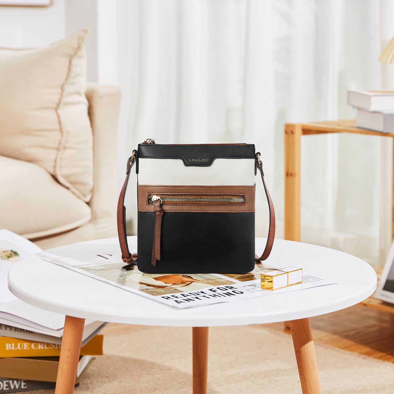 CHOLISS Crossbody Bags for Women, Purses for Women Handbags with Vegan Leather, Travel Purse Over Shoulder Bag - Image 3