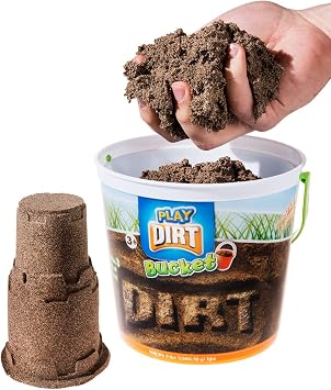 Play Dirt Bucket 3 Lb - Unique Sand for Burying and Digging Fun by Sands Alive