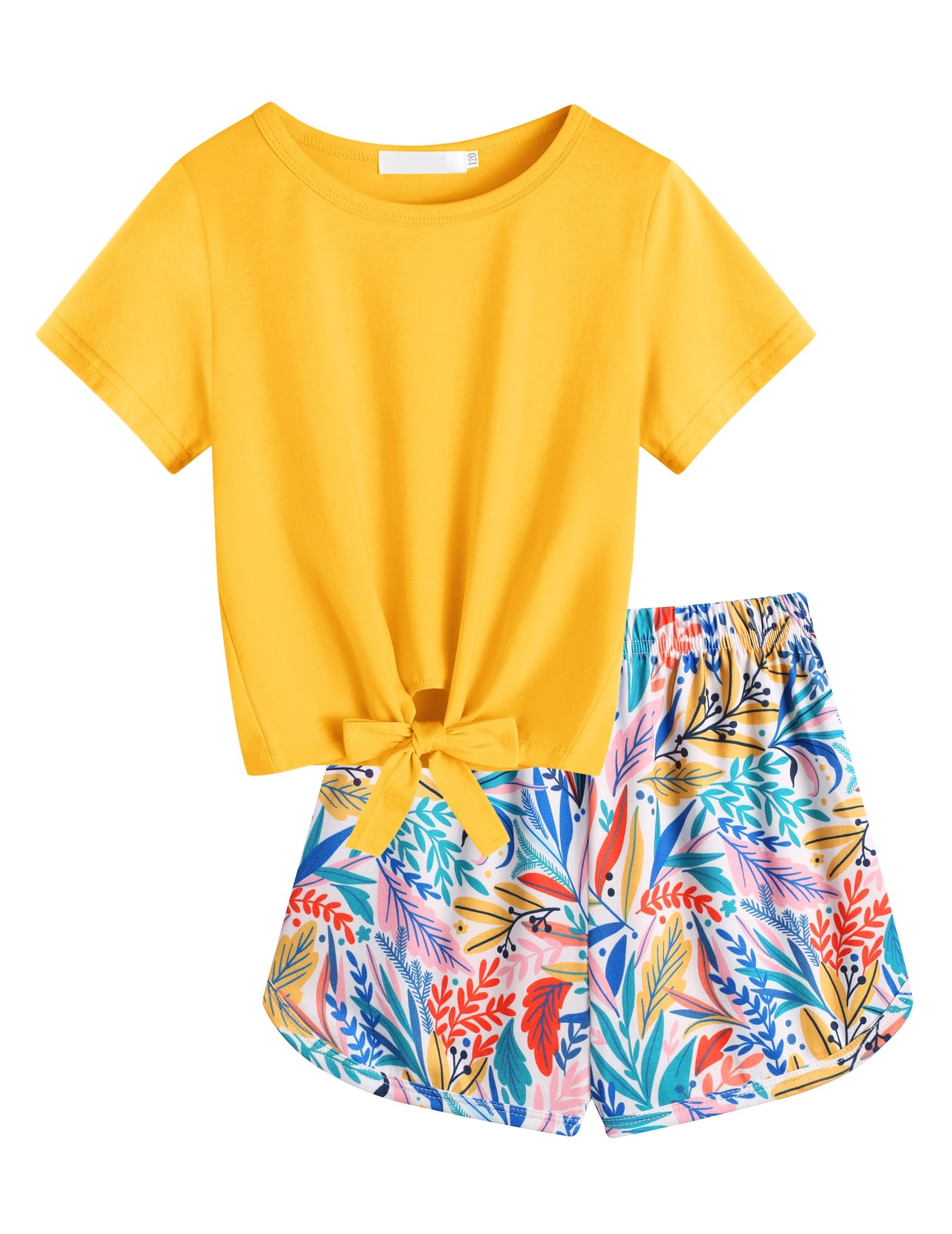 Arshiner Niñas Batik Ropa Niños Torcer Conjuntos De Manga Corta Camisetas Con Pantalones Cortos Conjuntos Deportes Ocio Moda Tie-dye Verano Conjuntos para Niña 5-14 años