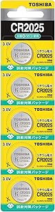 東芝(TOSHIBA)コイン形リチウム電池 CR2025 5個 (同等品 DL2025 ECR2025)誤飲対策パッケージ CR2025 5P(Z)