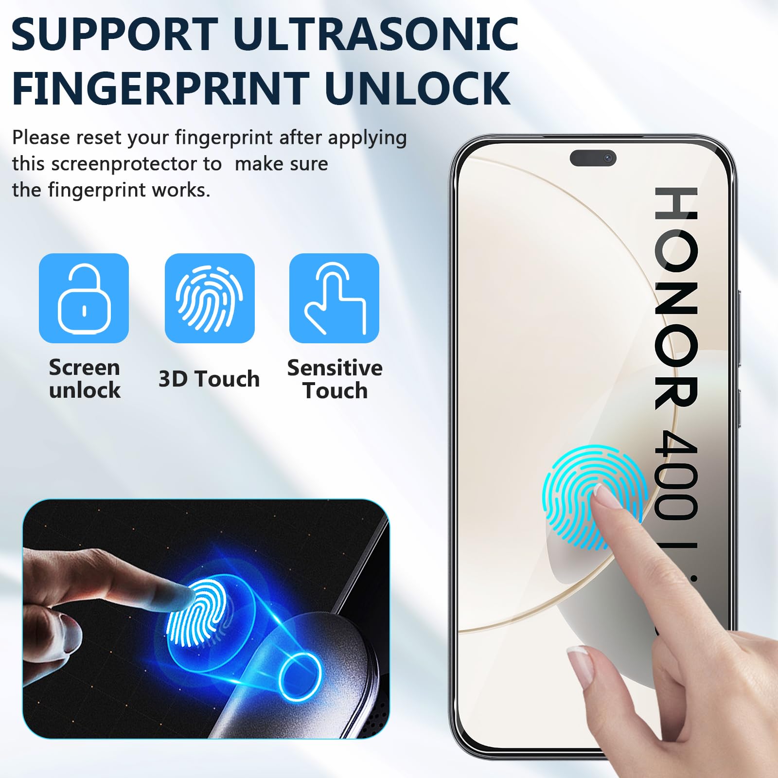 Cover Per Honor 400 Lite, Con [2 Pack] Pellicola Protettiva In