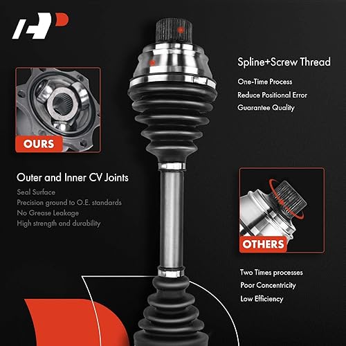 Miniatura 4 de A-Premium Conjunto de eje de eje CV compatible con Nissan Pathfinder 2005 2006 2007 2008 2009 2010 2011 2012 V6 4.0L, trasero izquierdo o derecho,