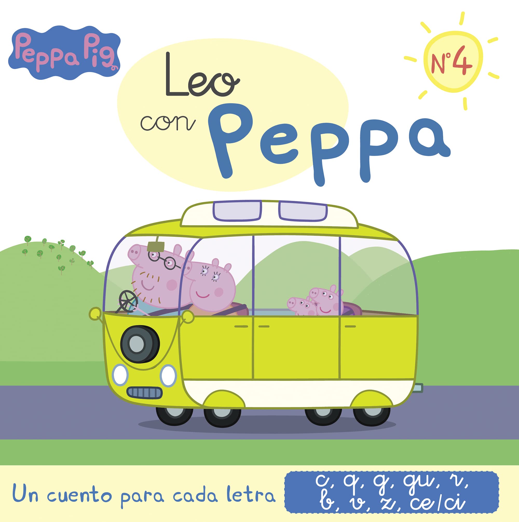 Peppa Pig. Lectoescritura - Leo con Peppa. Un cuento para cada letra: c, q, g, gu, r (sonido suave), b, v, z, ce-ci (Altea)