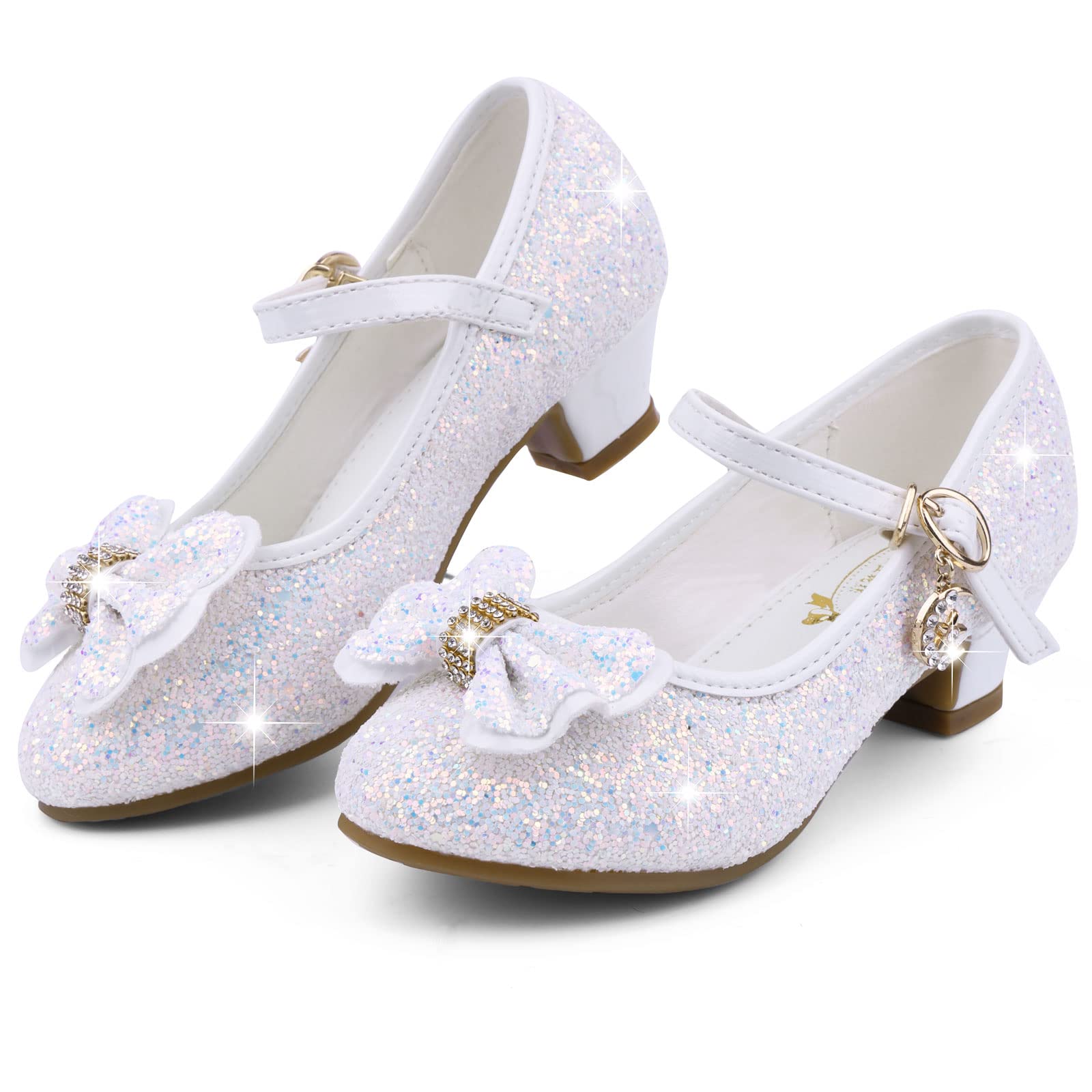 Girl's Princess Mary Jane Pump Shoes - Pink Silver Blue Purple White - Size 12 Months