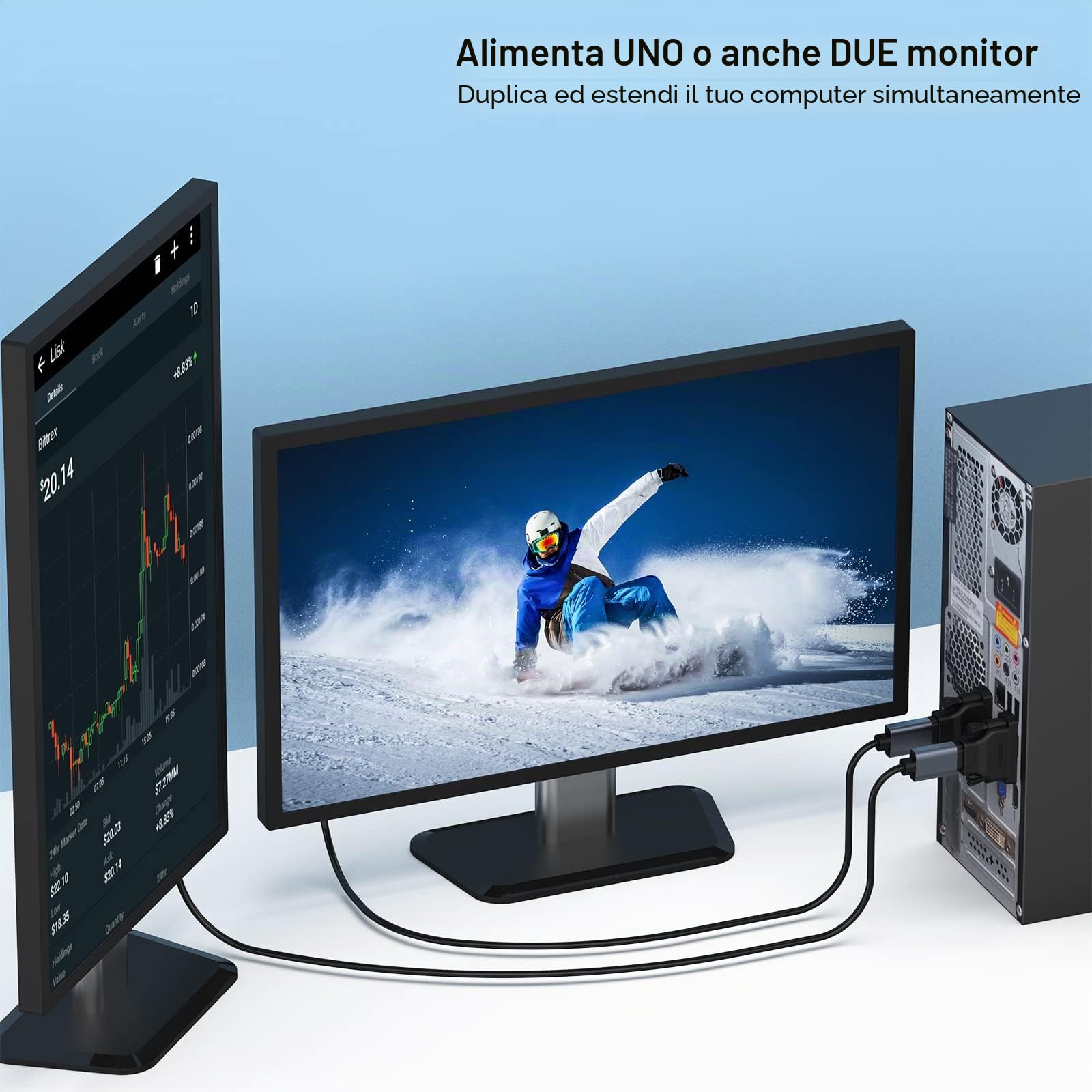 BENFEI Adattatore DVI a HDMI 2 Confezioni, Bidirezionale DVI (DVI-D) maschio a HDMI femmina con spina placcata in oro, supporto 1080P