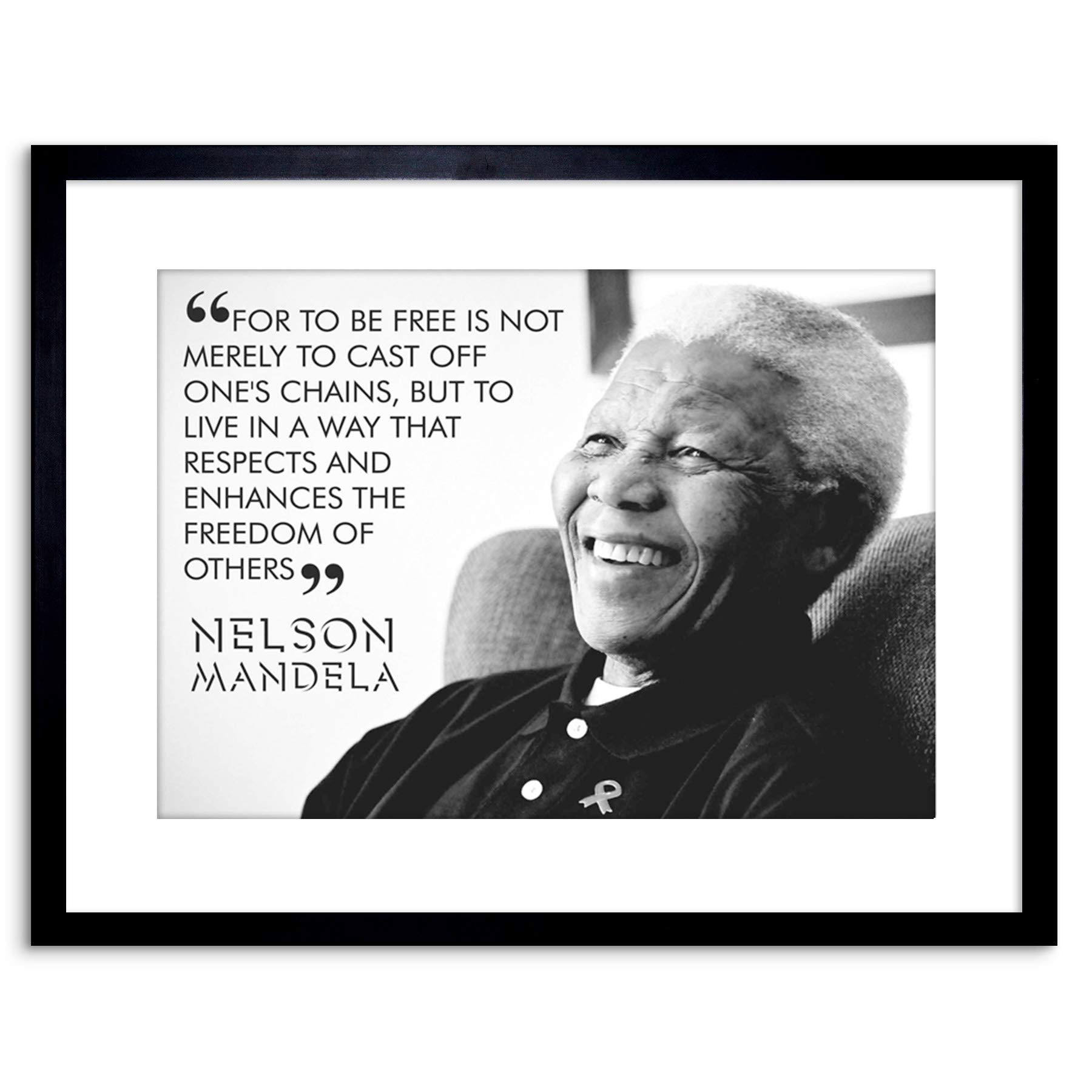Wee Blue Coo QUOTE BE FREE MANDELA NELSON MOTIVATION FRAMED PRINT F97X3433