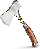 Vista 1 de Estwing Sportsman's Axe - Hacha de camping de 14 pulgadas con construcción de acero forjado y agarre de cuero genuino - E24A