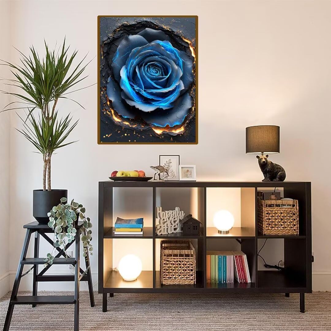 Diamond Painting Flores ardiendo Pintura Diamante Adultos, Diamond Painting Niños, Cuadros de Diamantes Kit Manualidades Adultos, para Navidad Decoración de La Pared Del Hogar Regalos 70x100cm t-1670