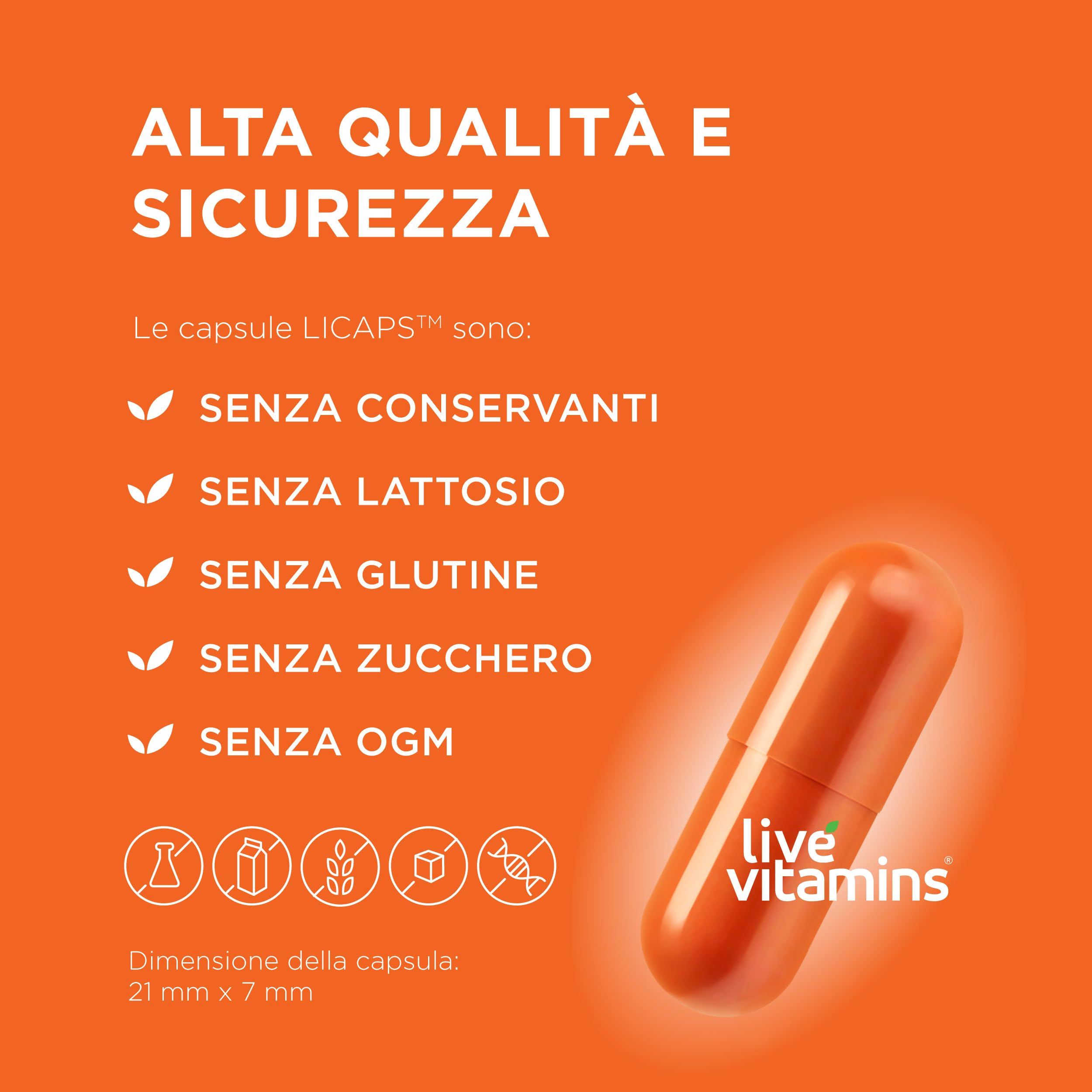 Live Vitamins: le uniche "Vitamine Vive". Ingredienti bioattivi + pieno assorbimento = effetto immediato. (90 capsule)