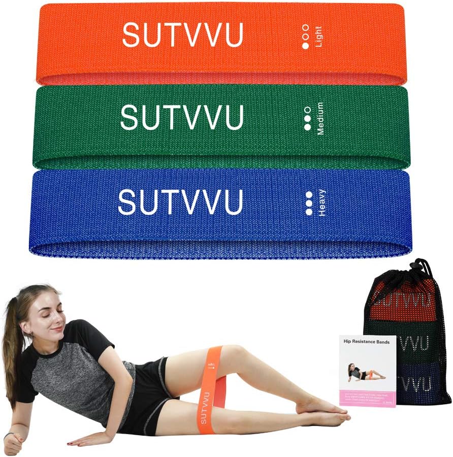 Resistance Bands Set, Exercise Fitness Bands for Legs and Butt, Elastic Loops Booty Bands for Women, Home Gym Yoga Equipment, Non-Slip Training Workout Sports Stretch Bands