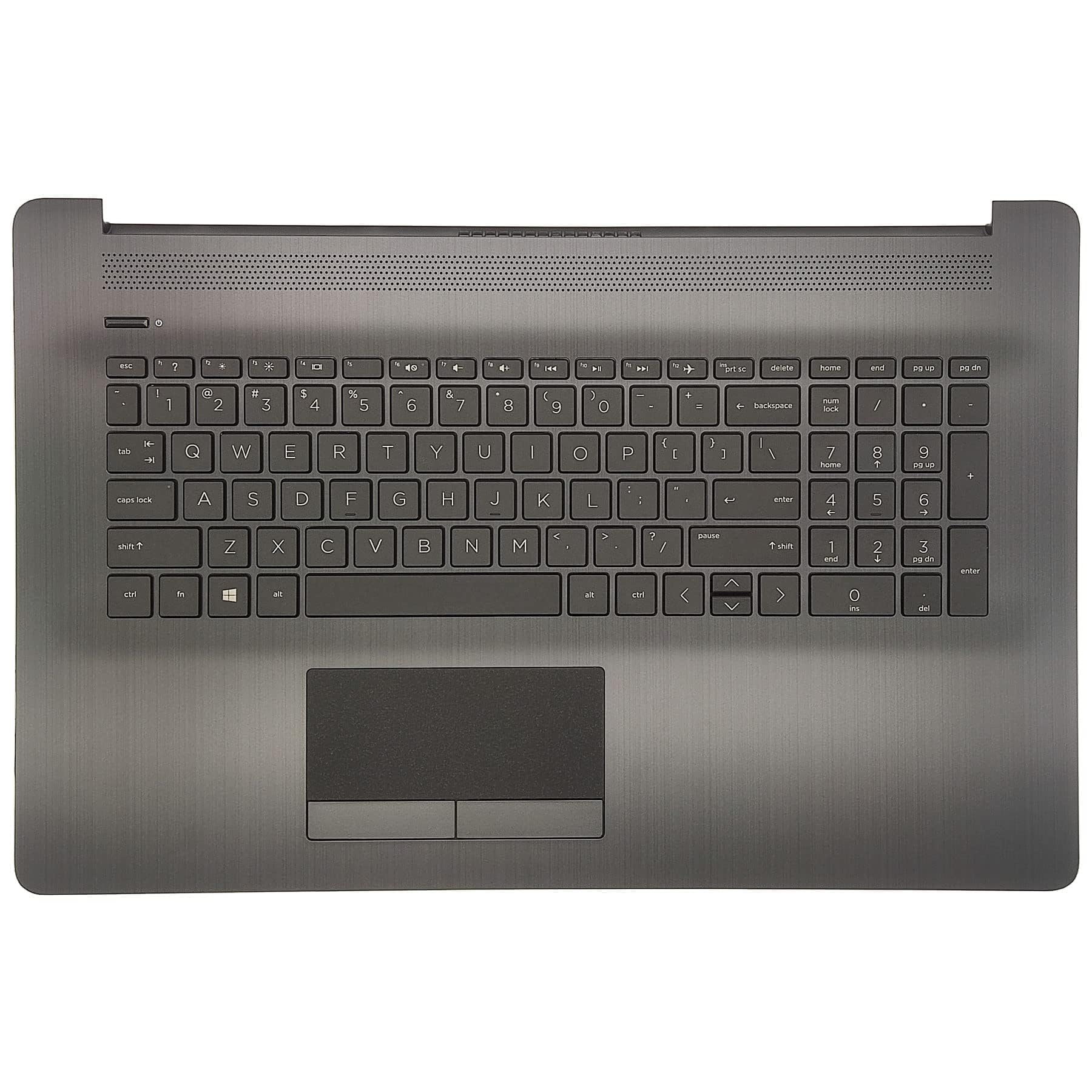 Photo 1 of Jxjslp Replacement Upper Case Palmrest for HP 17-by 17-ca 17t-by 17z-ca Series Laptop Non-Backlit Keyboard Assembly Top Cover US Layout with 73H0 Touchpad L22750-001 Gray