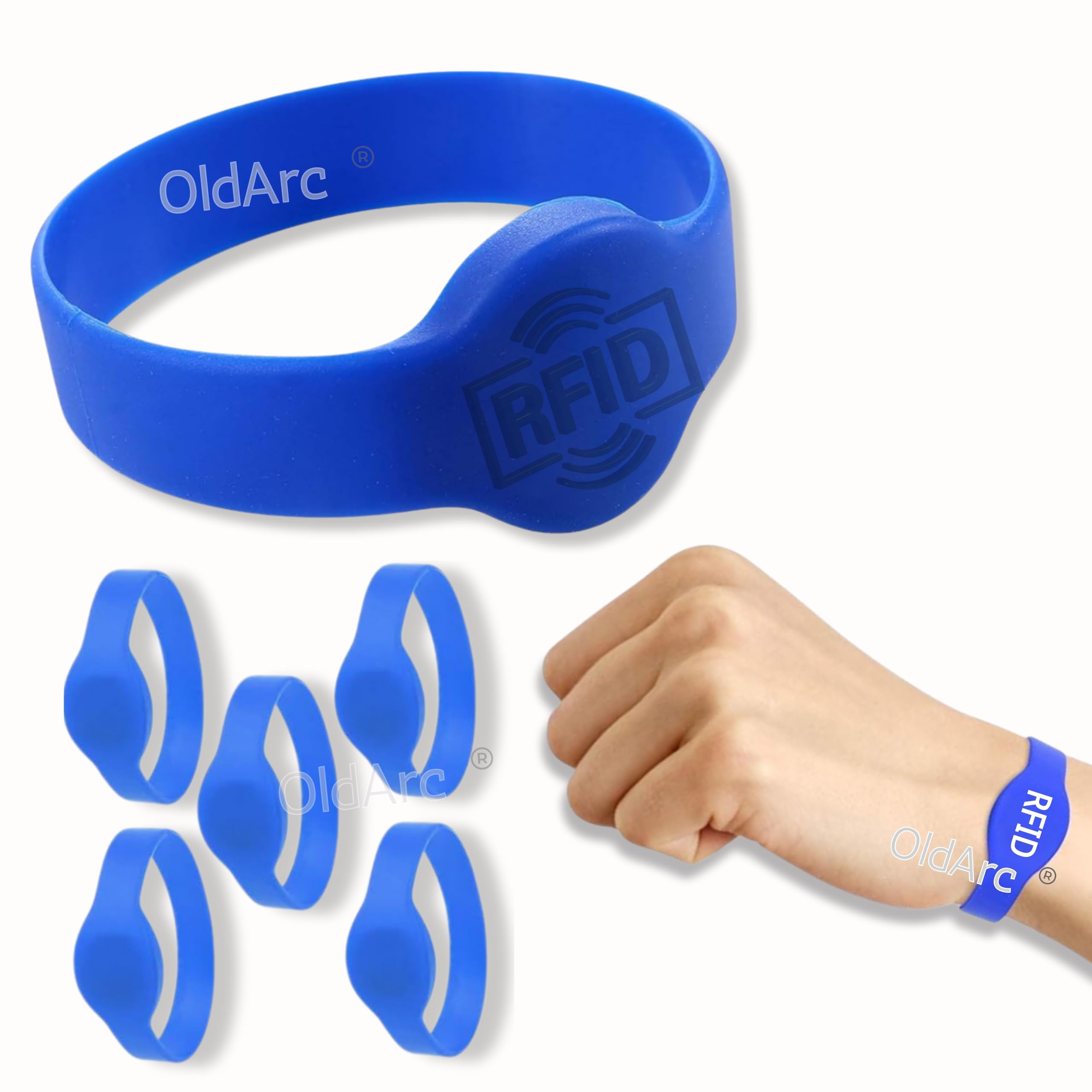 OldArc RFID Wristband 5 Pcs | 125kHz RFID Band Waterproof Silicon | RFID Access Control Card Wristband for Swimming Pool RFID lockers, Gym RFID cabinets, RFID Drawer Locks | RFID Proximity Card Bands-image-38