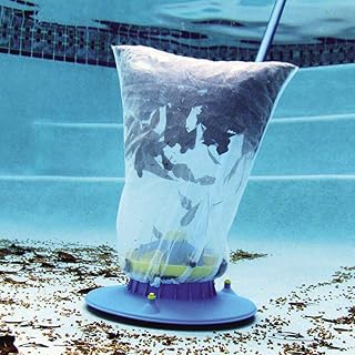 DUDNJC Swimming Pool Leaf Vacuum Head Kit, 15 in Large Pool Leaf Sucker with Brush with Filter Fine Mesh Bag Pool Cleaner for Inground and Above Ground Swimming Pools (Blue)