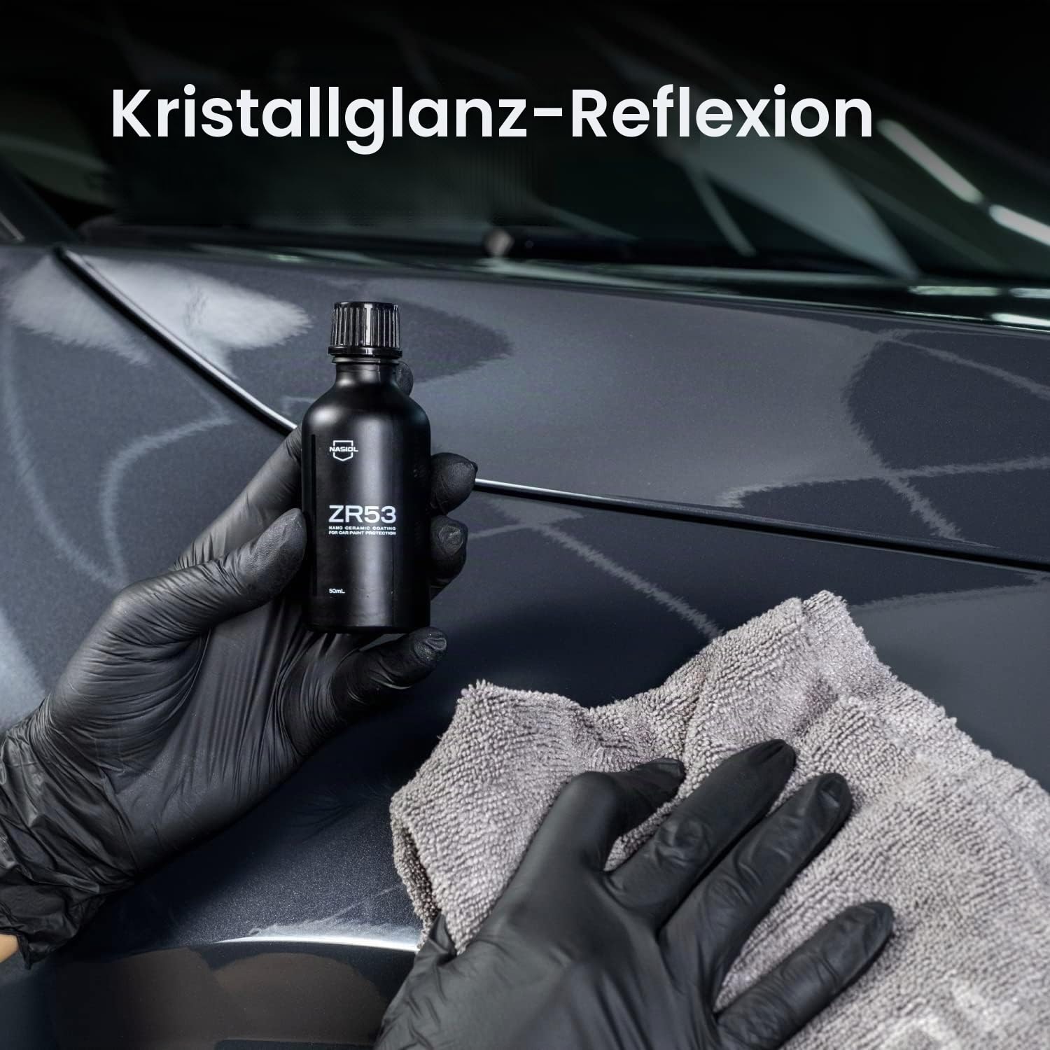 NASIOL ZR53 Nano Keramikversiegelung Auto, Keramikversiegelung, Lackversiegelung Auto, Keramik Autolack,Ceramic Coating, Hochwertige Nano Keramik Fliesen Kit 9H Farbschutz 50 ml