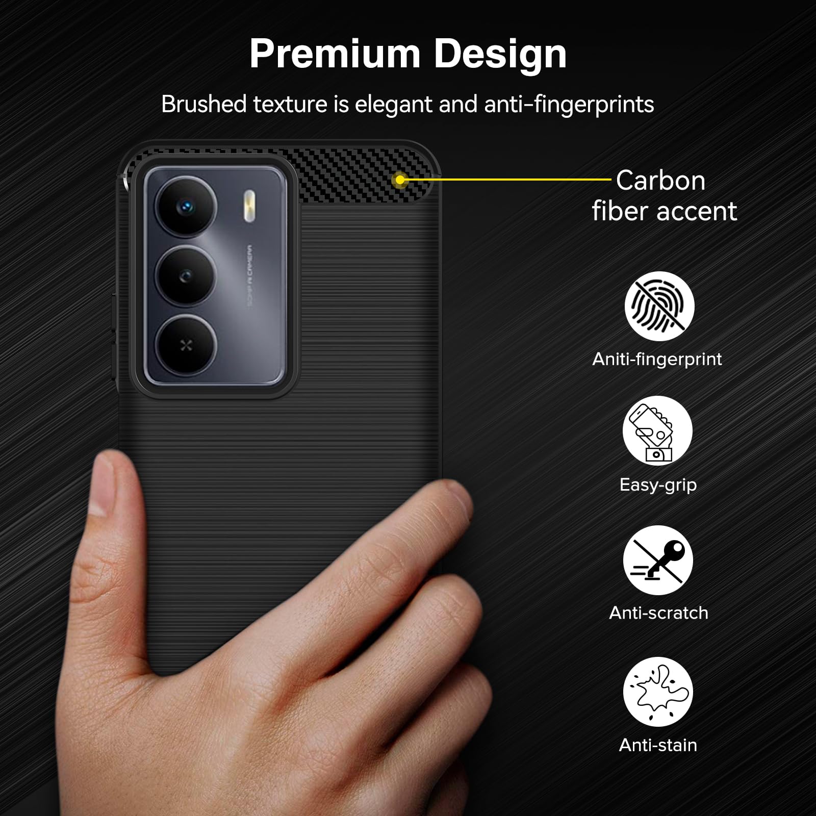 GEJEFA Cover per Realme C71 4G/Realme P3 Lite 4G, Ultra Sottile