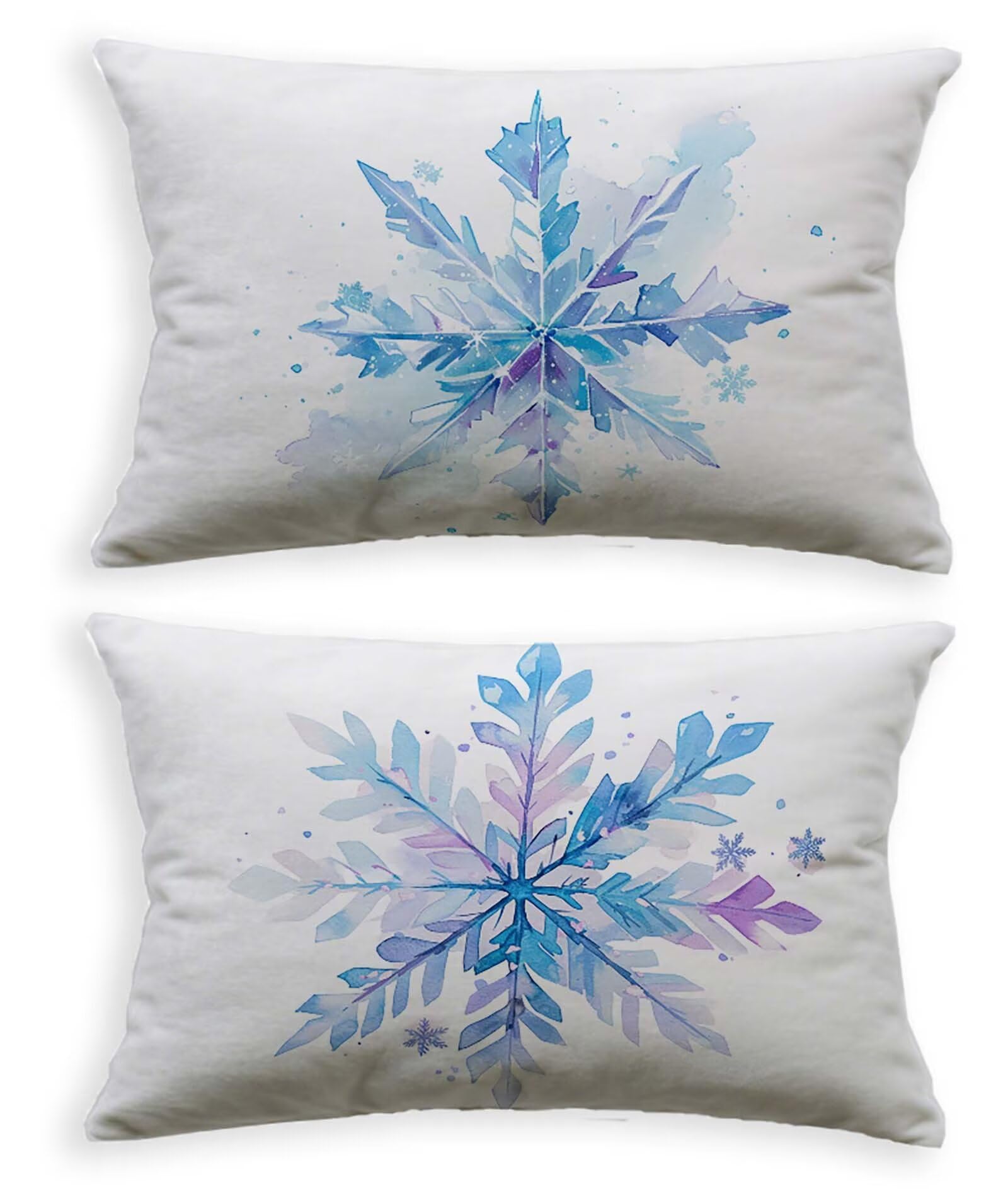 Coussin hiver blanc 80x100 en velours pour transformer l'ambiance de votre canapé
