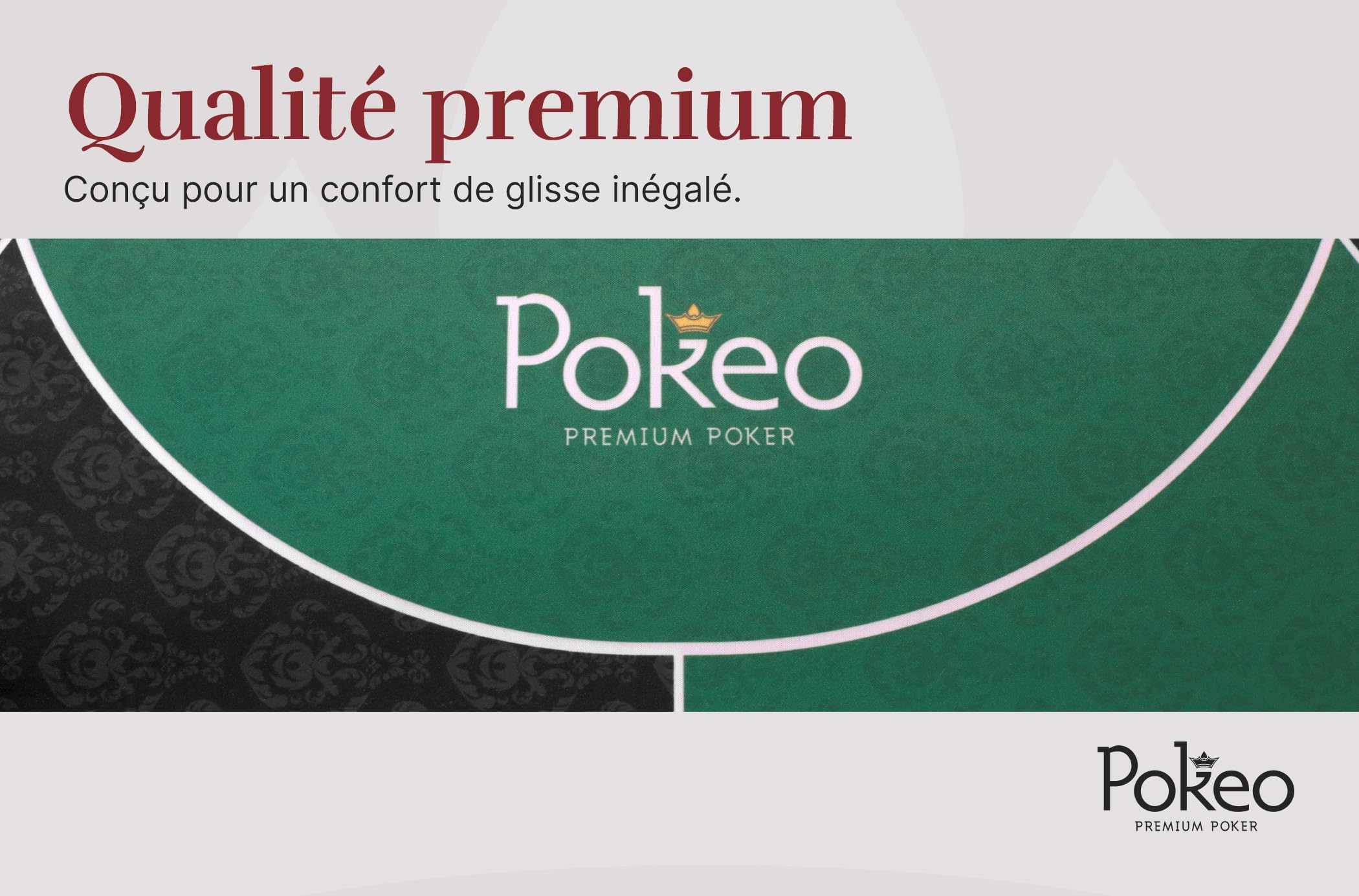 Tapis Poker 180x90 cm Vert Motif - Tapis de Poker Rectangulaire - Tapis de Cartes à Jouer - Tapis de Jeux de Cartes - Tapis Jeu Poker