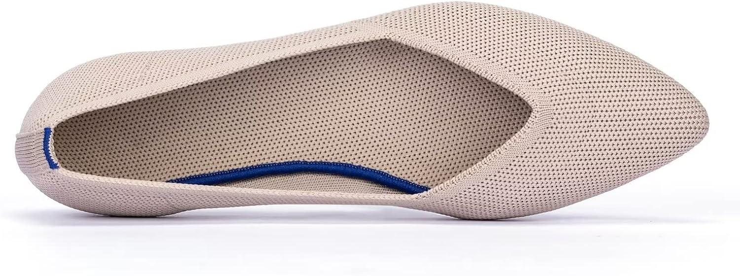 Frank Mully Womens Flat Shoes Classic Pointed Toe Flats Knitted Dress Shoes Soft Flats for Woman Comfortable Dressy - Image 7