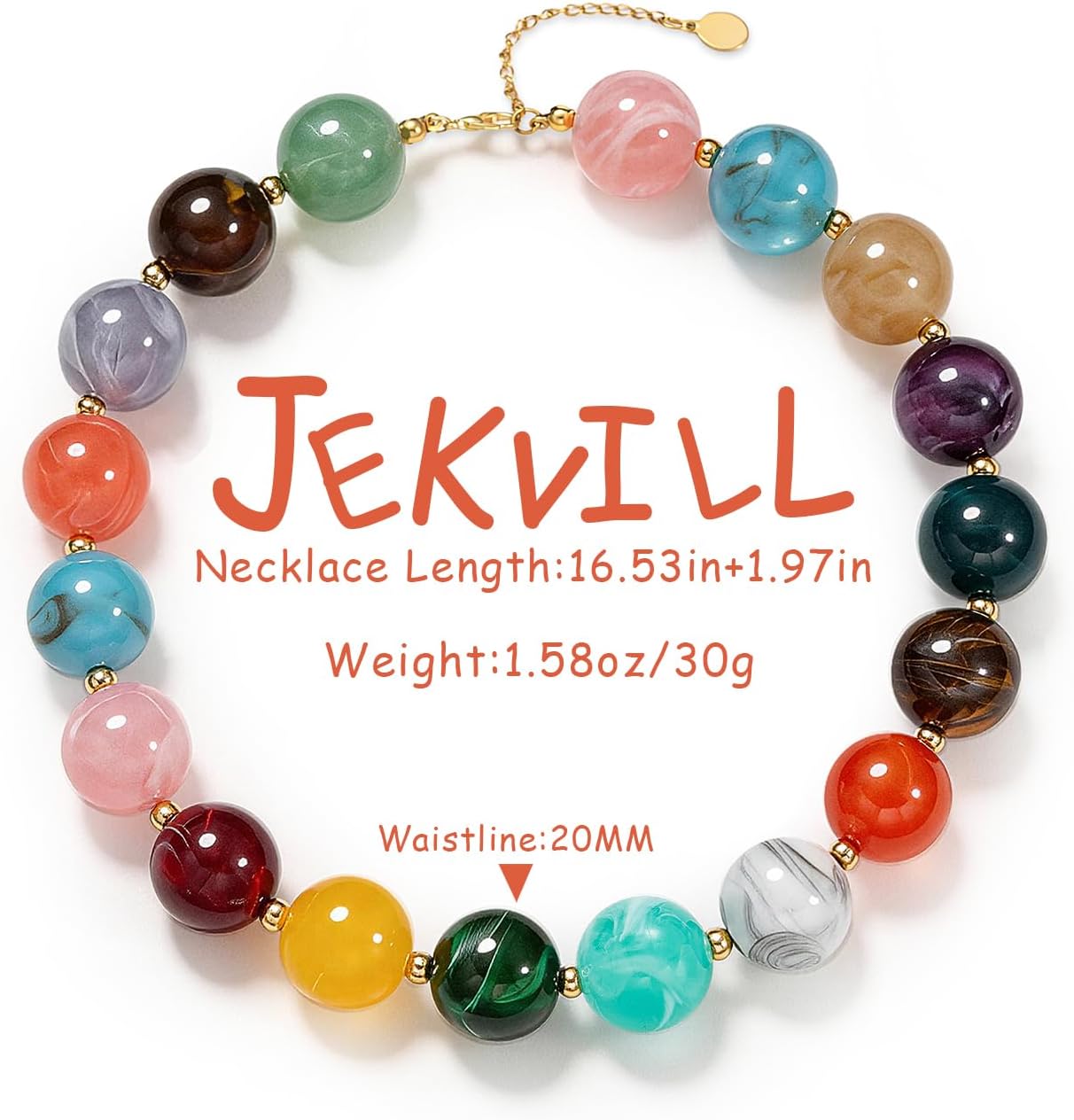 Chunky Beaded Necklaces for Women Fashionable Boho Beaded Necklace Summer beach shell Necklace statement necklaces Perfect for everyday wear beach vacations and parties; A Great Gift for your Girlfriend, Mother, or Friends.