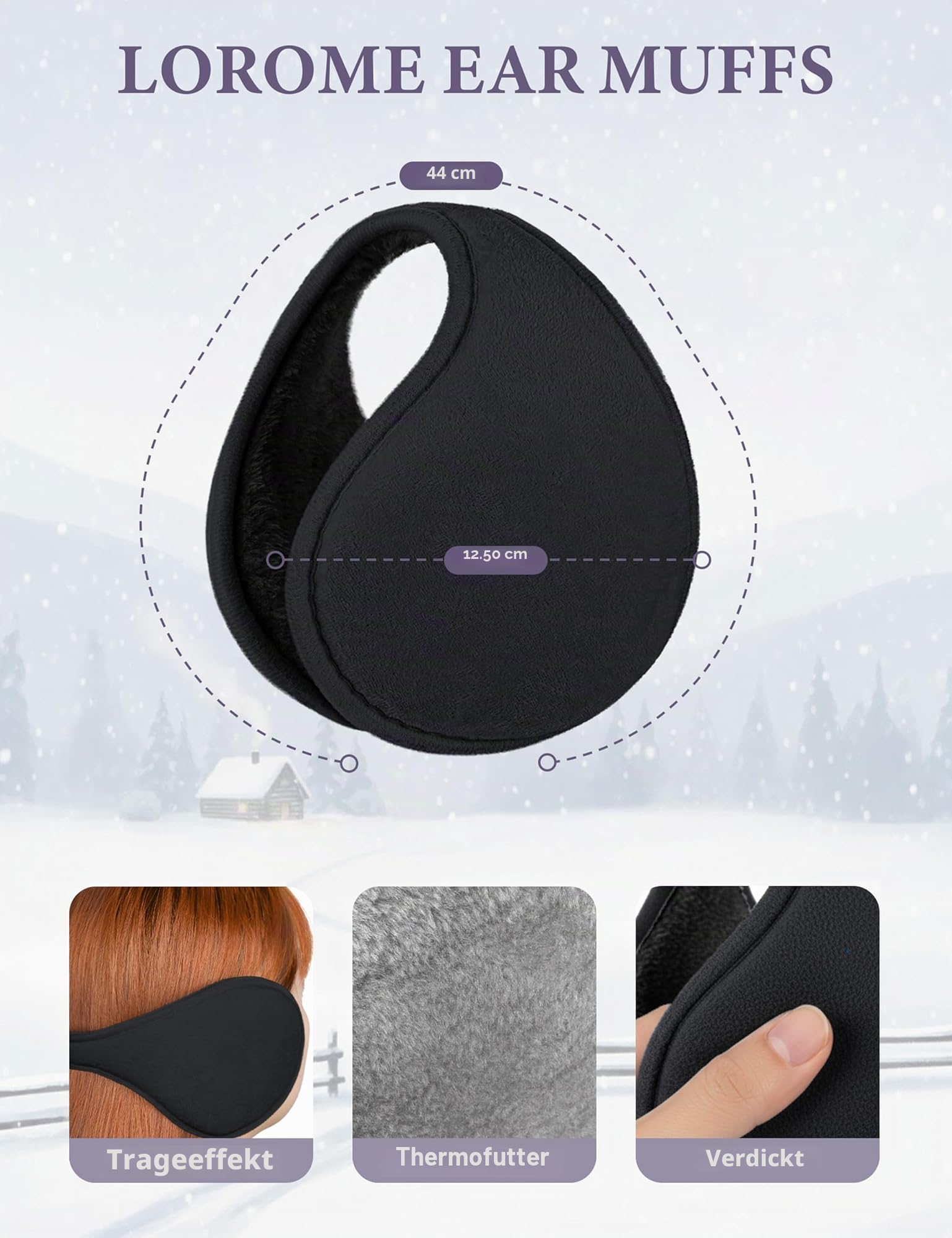 Wintermütze, Schal, Handschuhe und Ohrenwärmer, warme Strickmütze, Touchscreen-Handschuhe, Set, Wintergeschenke, Halstücher für Damen