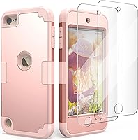 Vista 14 de IDweel Funda rígida para iPod Touch con 2 protectores de pantalla, 3 en 1, funda rígida de policarbonato + silicona a prueba de golpes para niños