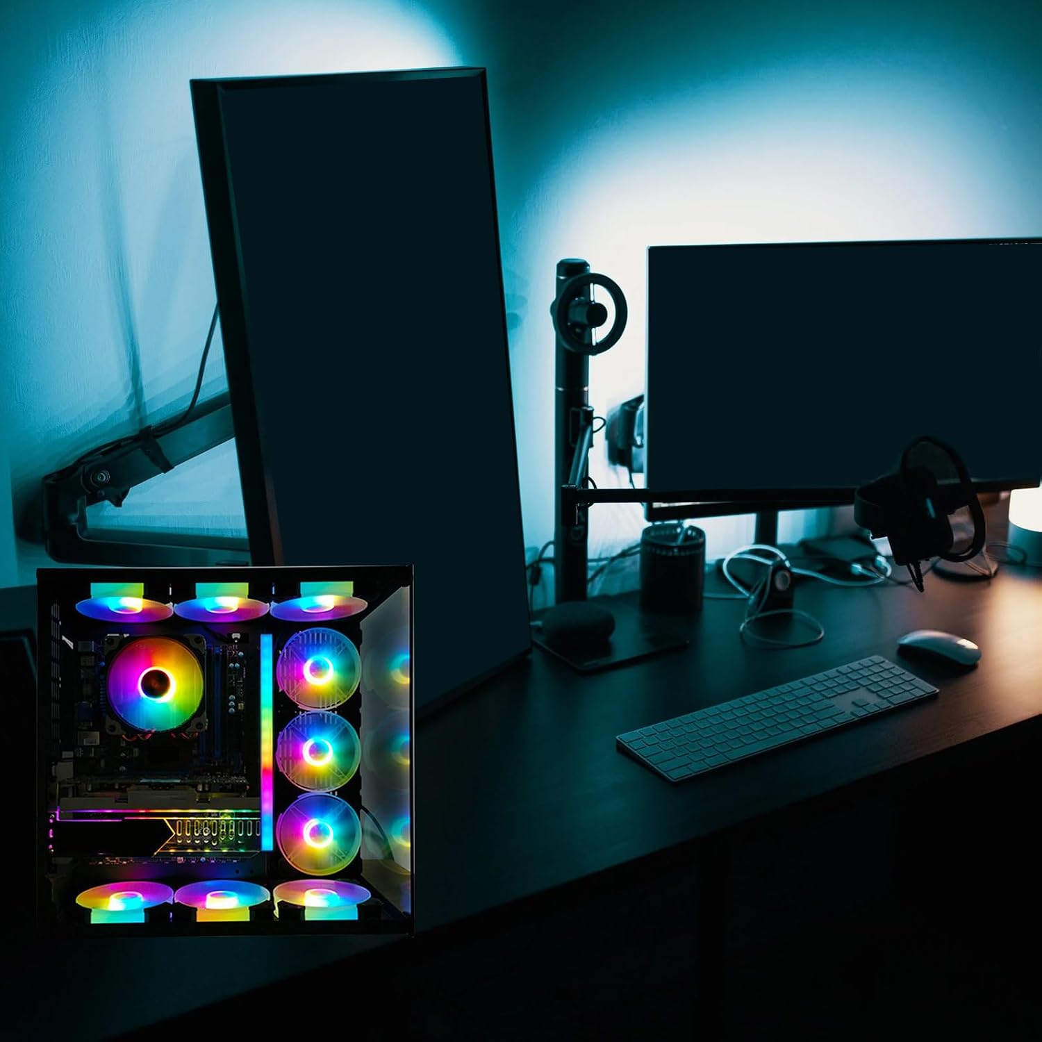 Argb Light Strip for Computer Case, 5v 3-pin Sync, White Aluminium Alloy image 5