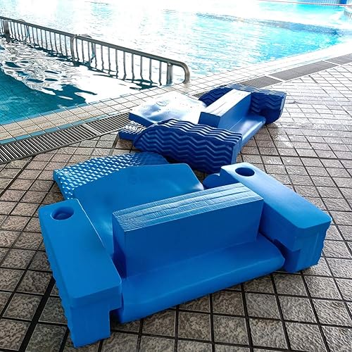 Miniatura 4 de California Sun Deluxe Unsinkable La Jolla Tumbona  Cojín de espuma para piscina  Chaise Lounge flotante para la piscina o el océano  Se pliega plano