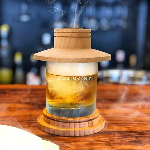 Miniatura 6 de Cocktail Smoker - Juego de bebidas ahumadas para chimeneas antiguas para cócteles, vino, whisky y bourbon – Accesorios de cristal para ahumar