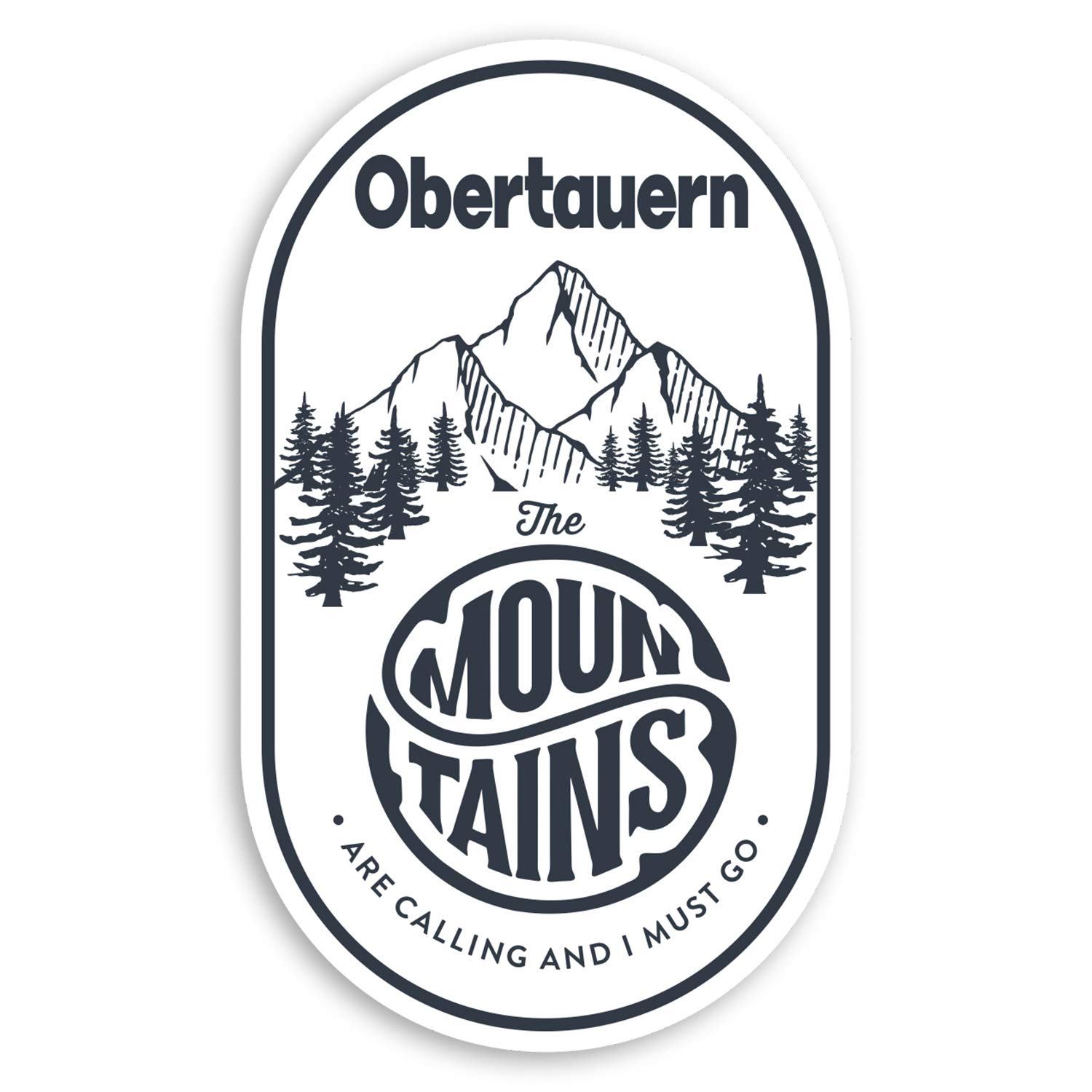 Destination Vinyl Ltd Multi 2 X 10Cm Obertauern Austria Vinyl Stickers Mountain Ski Luggage Sticker #30241 (10Cm Tall)