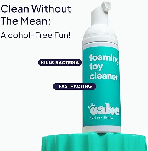 Miniatura 5 de Hello Cake Limpiador de juguetes, limpiador de juguetes para adultos con bomba fácil de usar, limpiador espumoso suave natural, sin fragancia,