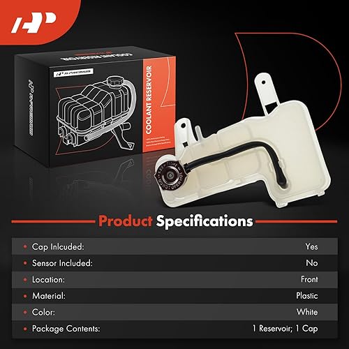Miniatura 2 de A-Premium Tanque de depósito de desbordamiento de refrigerante del motor compatible con Chrysler, modelos Dodge - 300, Charge, Challenger, Magnum -
