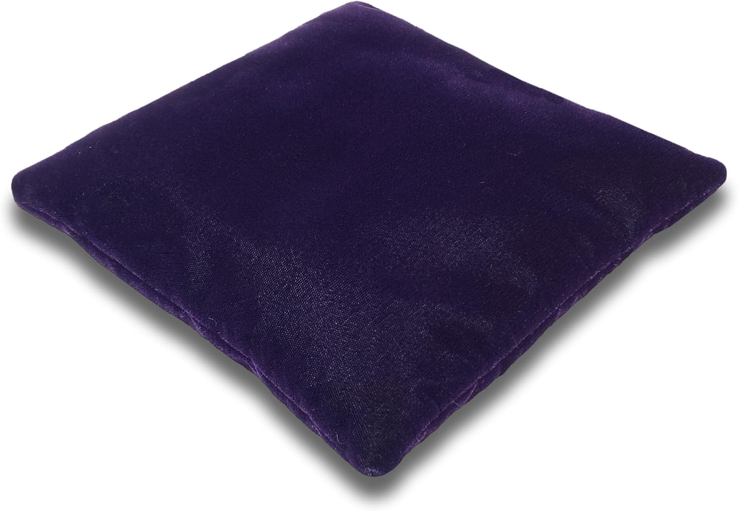 8.5 Inch Square Dark Purple Velvet Tiara & Crown Display Pillow Stand, 'Bean Bag' Support, TPV2X