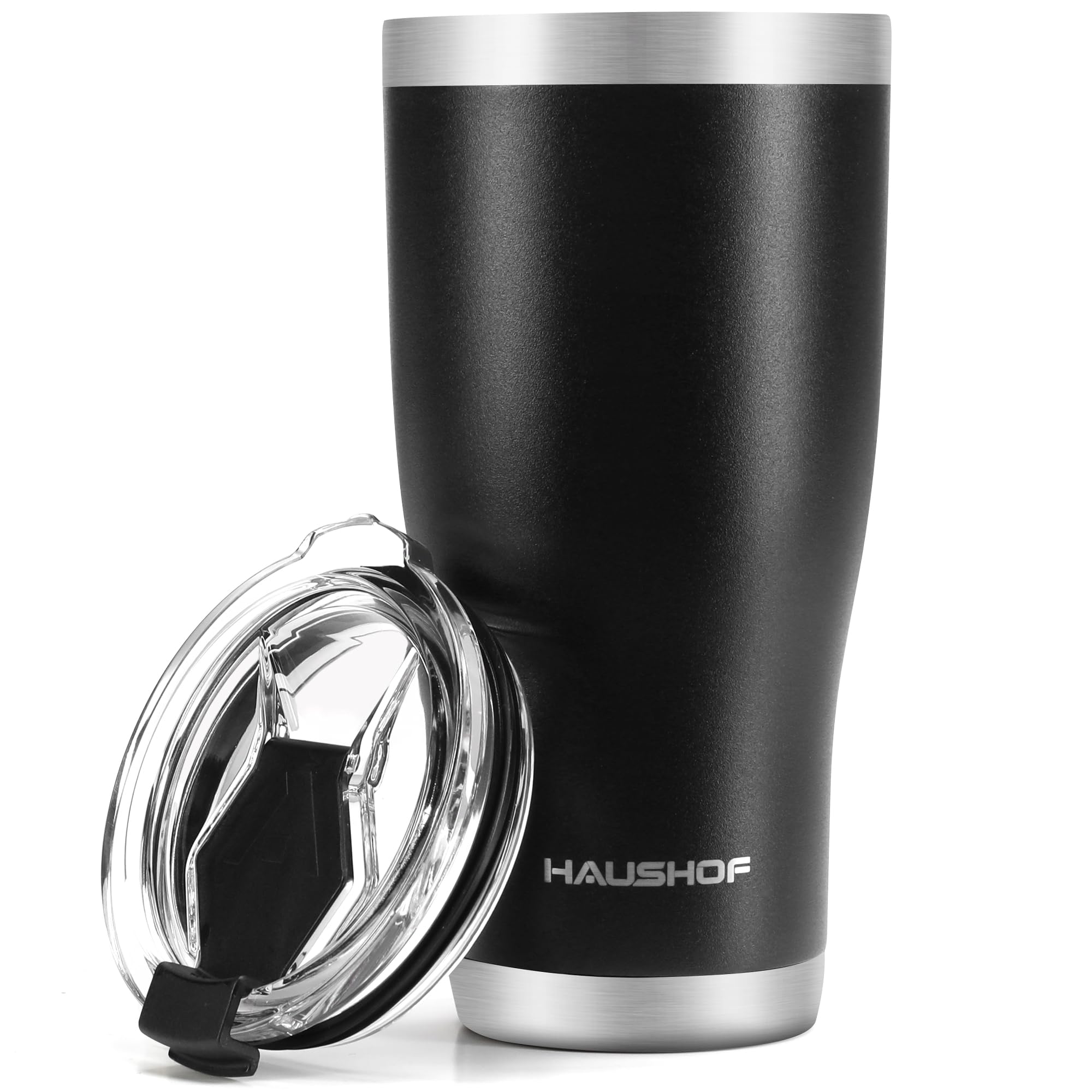 HAUSHOF 600ml Vacuum Insulated Stainless Steel Tumbler in black