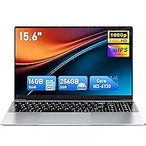 FUNYET Computer Portatile, 2026 Nuovo Laptop da 15,6 pollici, Core M3-6Y30 PC Portatil, 16 GB RAM 256 GB SSD, IPS FHD 1920 x 1080 Notebook Laptop, apertura a 180°, 5000 mAh, supporta schede TF,Type-C