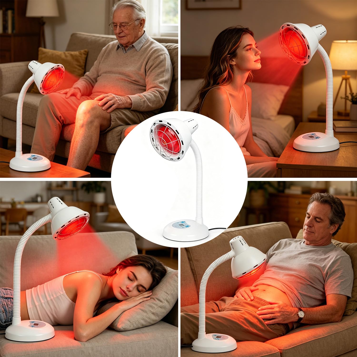 Rotlichtlampe Wärmelampe100W, mit Timer & 10 Temperaturstufen
