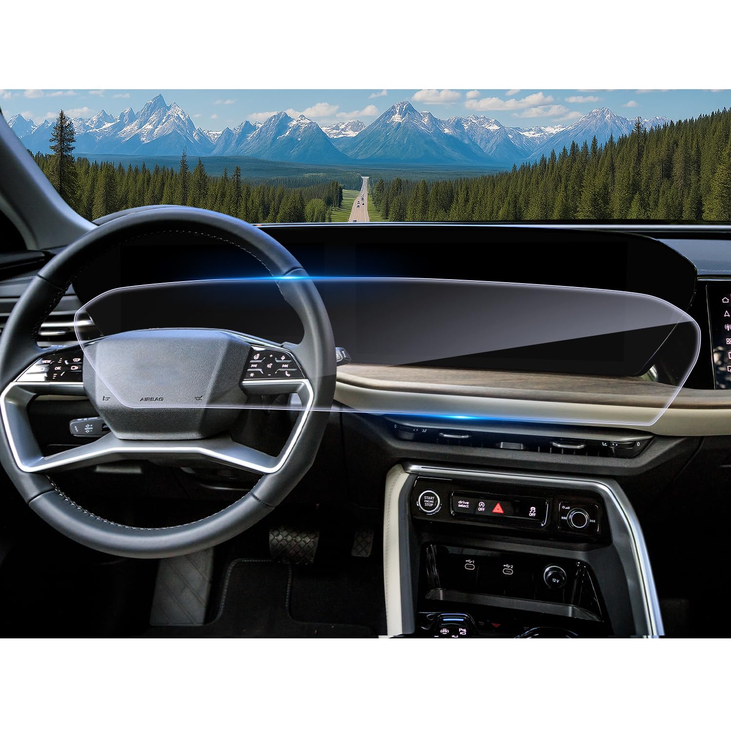 CDEFG Kompatibel mit 2026 Facelift Neu Audi A4 E-tron / A5 / A6 / Q5 / Q6 e-tron Navigation Schutzfolie Tempered Glas 14,5'' &11,9'' Touchscreen Kratzfest GPS 9H Displayschutzfolie Auto Navi Zubehör